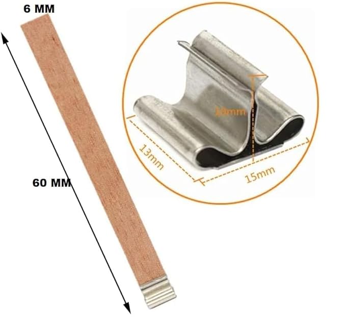 AAI Planet Wood Candle Wicks Metal Base Clip