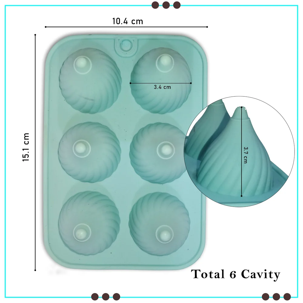 Aai Planet SILICONE MODAK MOLD 6 CAVITY