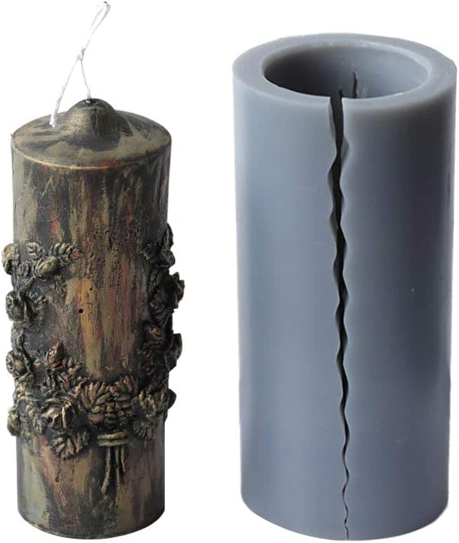 Aai Planet Rose Flower Cylindrical Candle 3D Floral European Style Mold