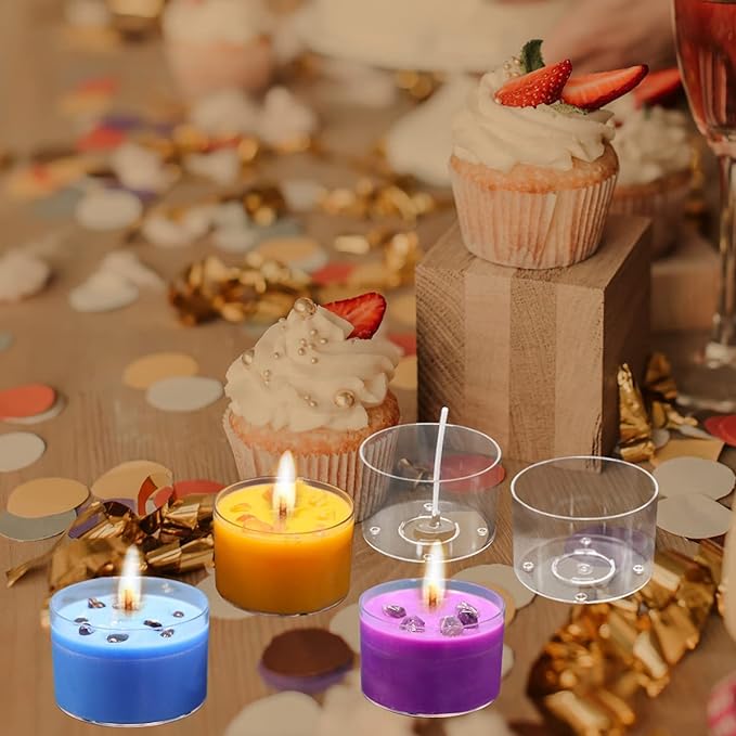 Aai Planet Acrylic Round Shape Empty Tealight Cups Big One