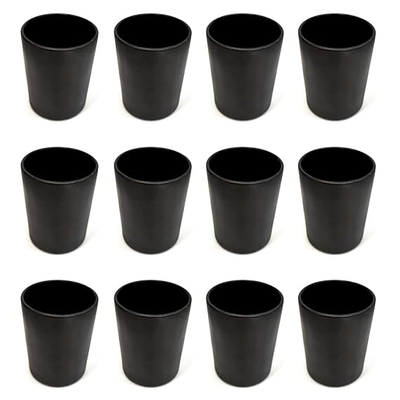 Aai Planet Empty Matt Finish Glass for Candles Perfect Black Jar Capacity- 250ml