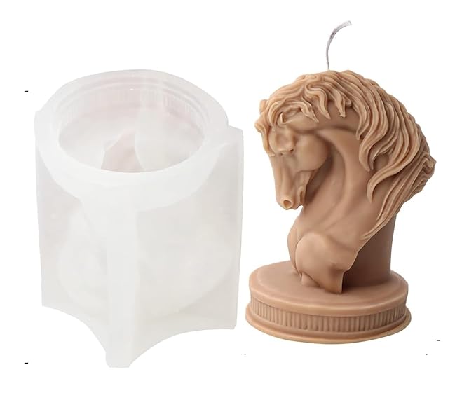 Aai Planet Horse Head Shape Candle 3D Fondant Silicone Mould