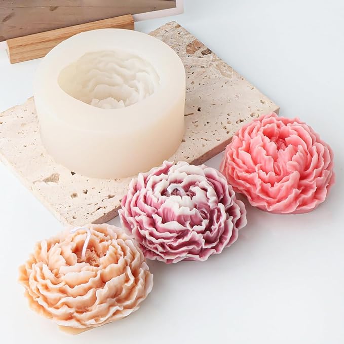 Aai Planet Peony Candle Rose Mold Peony Mold