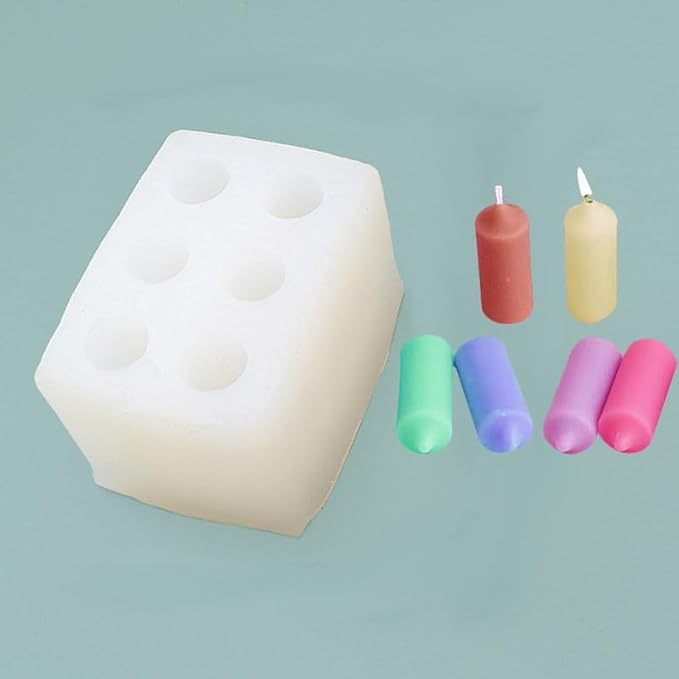 Aai Planet Candle SticK 3D Column Cylinder Silicone Mould – 6 Cavity