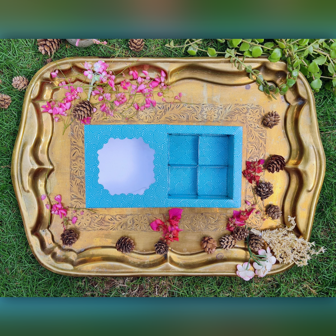 Aai Planet Attractive 4 Cavity Candle & Sweet Window Box