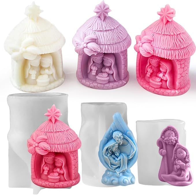 AAI Planet Jesus Nativity Family Mold (Set of 3)