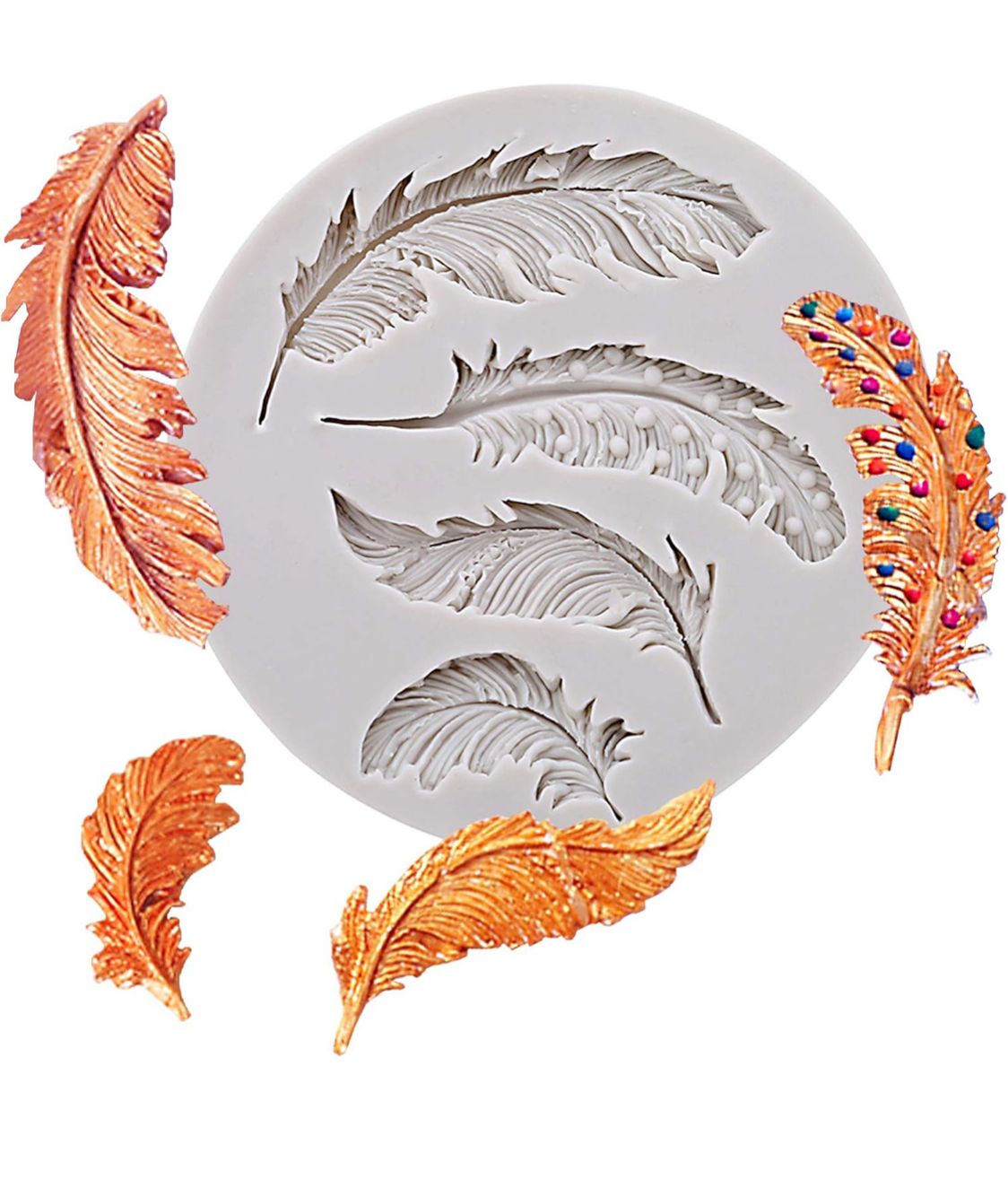 Aai Planet Feather Mold epoxy molds Chocolate Soap Fondant Mold
