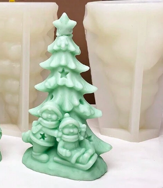 Aai Planet Christmas Tree Silicone Molds, Candles, Resin, Plaster, Cement