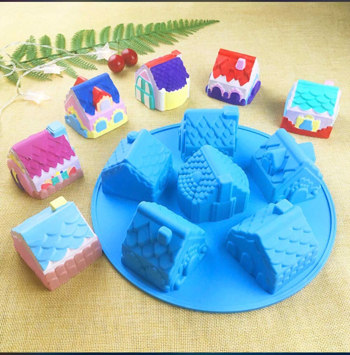 Aai Planet 6 Cavity House Shape silicone Mold