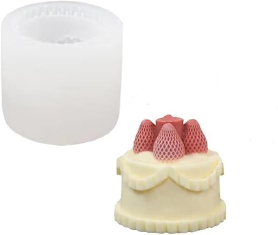 Aai Planet 3D Fondant Cake with Strawberry Shape Mould