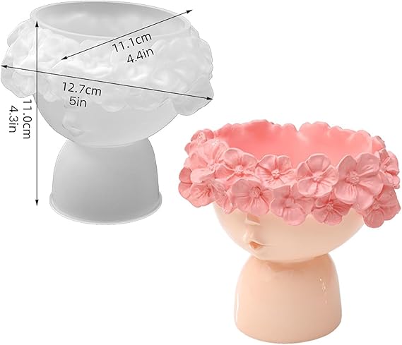 Aai Planet Planter Garland Girl Face Shape Casting Plant Mould