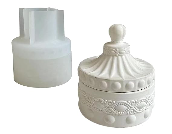 Aai Planet Storage Box Resin with Lid Antique Mould