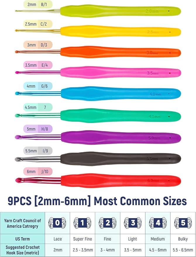 Aai Planet Aluminum Crochet Hooks Kit