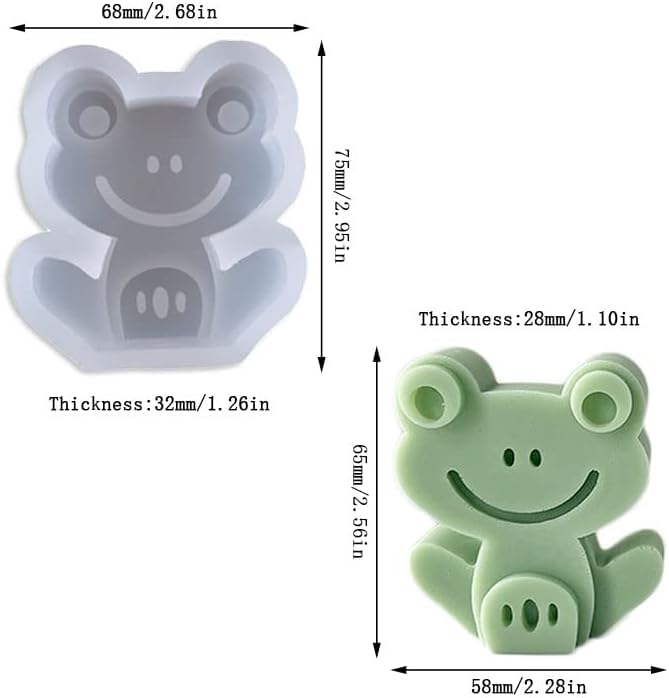Aai Planet Mini Animal Shape Candle Mold Car Freshie Mould - Frog