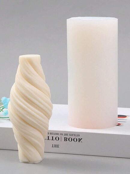 Aai Planet Spiral Column Candle Mold I 3D Geometric