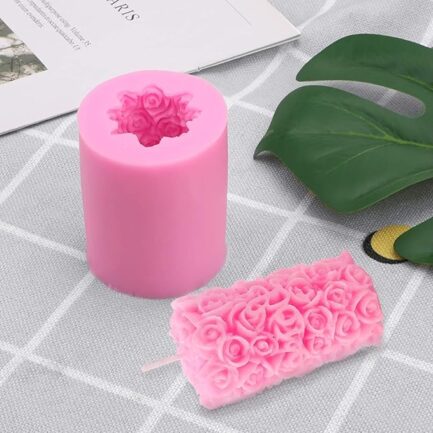 Aai Planet Cylinder Rose Flower Candle Mold