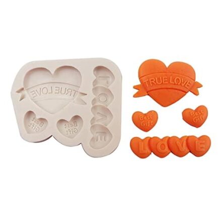 Aai Planet Cupcake Fondant 3D True Love Heart Shape Mould