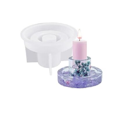 Aai Planet Candles Holders Resin Round Pillar Candlestick Mould (Small)