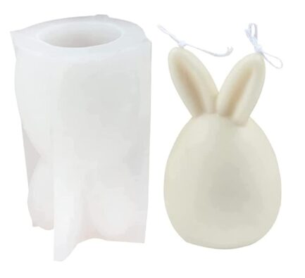 Aai Planet Bunny Eggshell Shaped 3D Fondant Easter Rabbit Mould