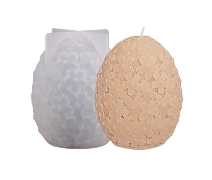 Aai Planet Flower Egg Candle 3D Floral Ball Silicone Mould