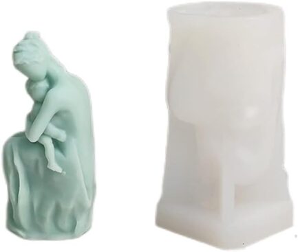 Aai Planet Mother & Baby Candle 3D Mother carry the Baby Mould