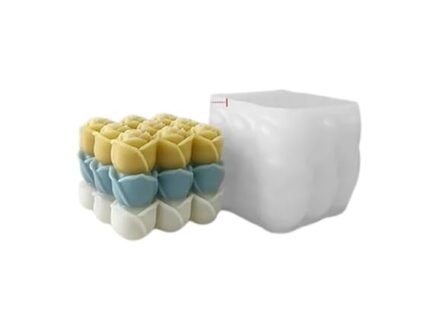 Aai Planet Candle 3D Fondant Rubik Cube Silicone Mould (Rose Rubik)