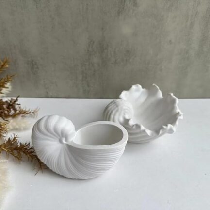 Aai Planet Planter Conch Shell Concrete Vase Resin Molds (Shell)