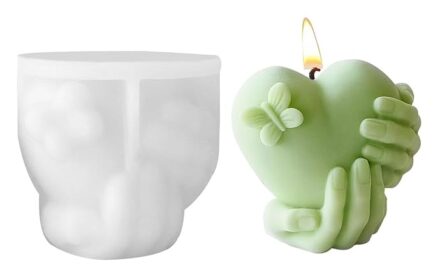 AAI Planet Candle 3D Fondant Holding Love Heart Shape Mould